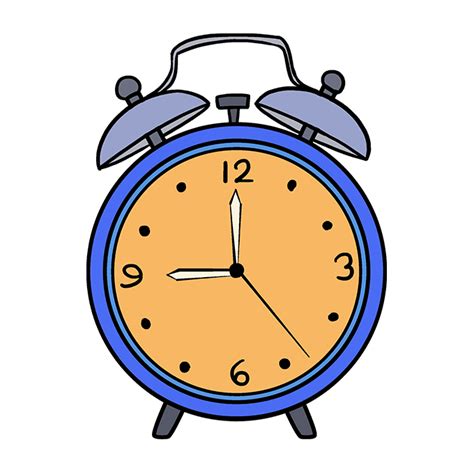 Drawing Alarm Clock How To Draw Alarm Clock Clock Drawing With Color - Clock Drawing With Color