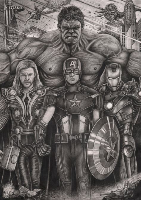 Drawing Of Avengers