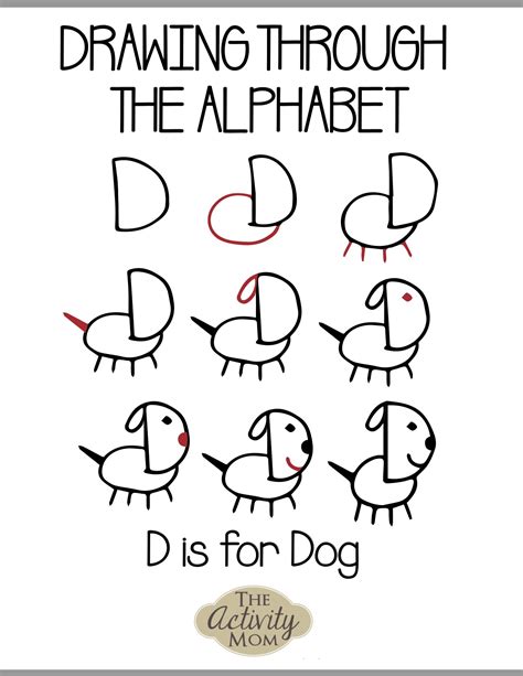Drawing Through The Alphabet Letter D The Activity Drawing With Letter D - Drawing With Letter D