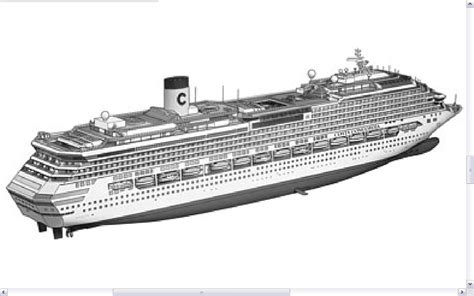 drawings of cruise ships