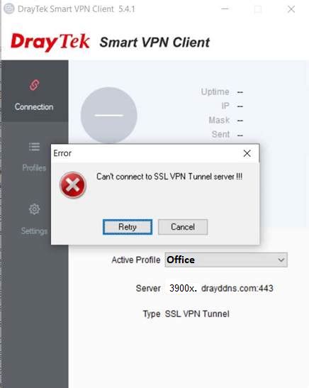 draytek smart vpn not connecting