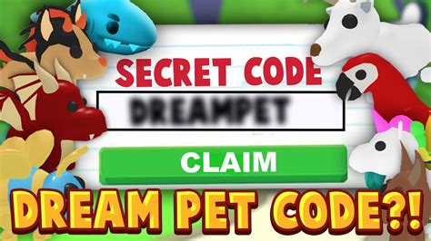Dream Pet Adopt Me Code