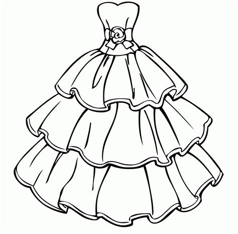 dress coloring pages Clip Art Library