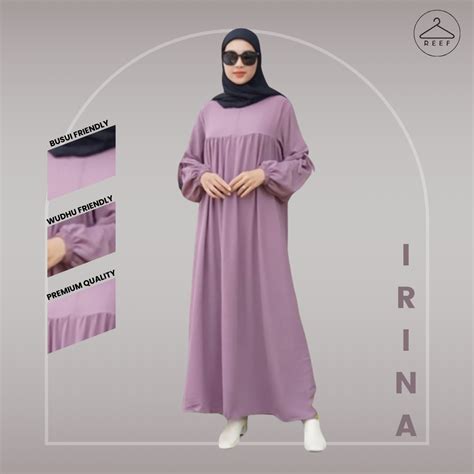 Dress Irina Dewasa Terbaru Warna Taro Premium Mewah Baju Warna Taro - Baju Warna Taro