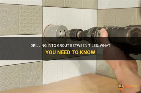 drill - Screwing into the grout line between glass tiles - Home ...