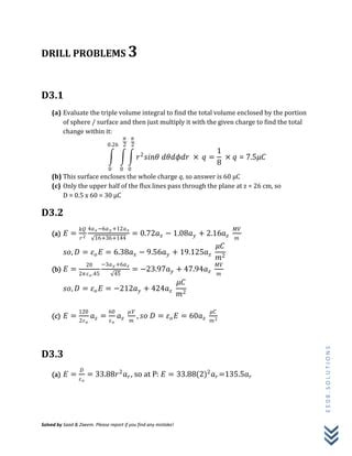 Drill Problems Solution Of Engineering Electromagnetics 7th