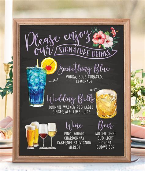 Drink Sign For Wedding