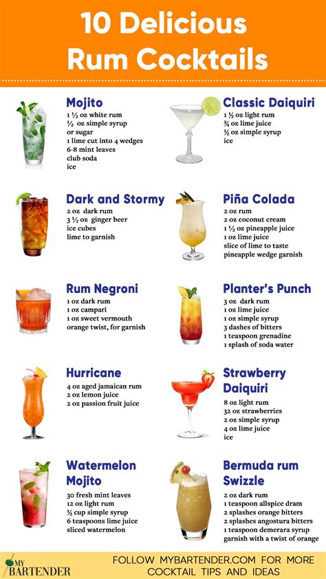 drinks made with rum