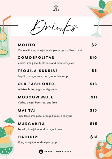 Drinks Menu Spccs1