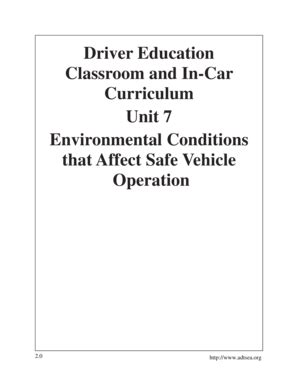Driver Ed Classroom Curriculum Adtsea Worksheet 3 Drivers Ed - Worksheet 3 Drivers Ed