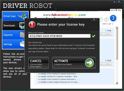 driver robot registration key