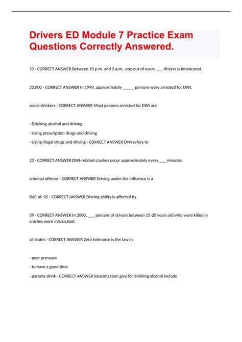 Drivers Ed Module 7 And 8 Reflection Journal