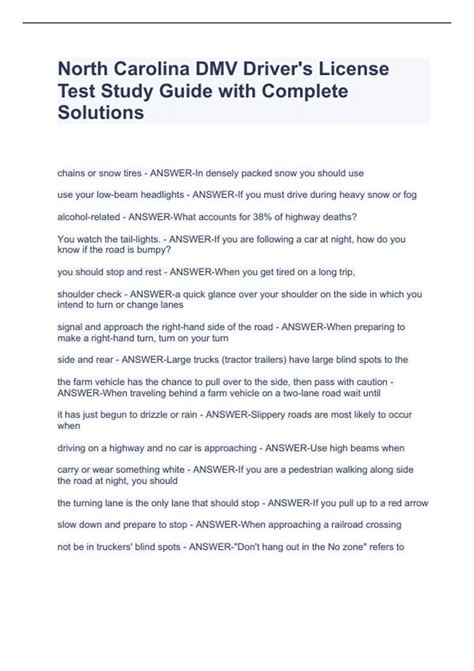 Read Online Drivers License Test Study Guide 