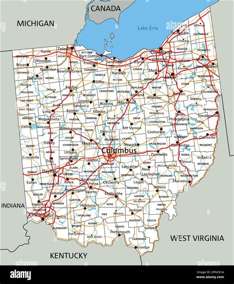 driving map of ohio