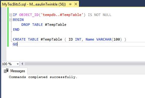 drop temp bench if exists