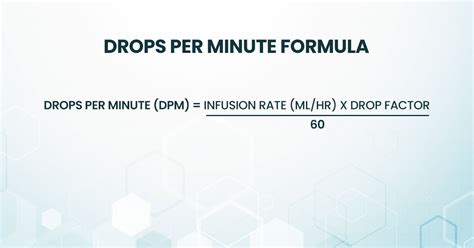 Drops Per Minute Formula