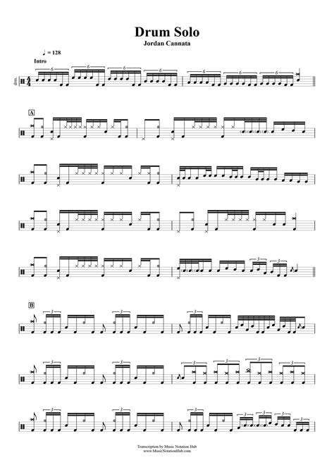 Drum Solo Transcriptions