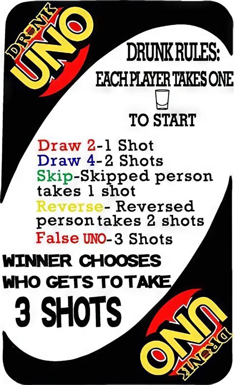 Drunk Uno Rules