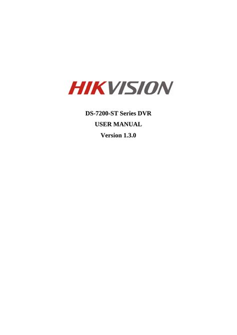 Download Ds 7200 St Series Dvr User Manual Version 1 2 Ssc 