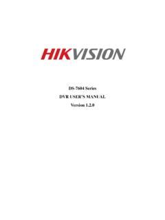 Read Online Ds 7604 Series Dvr User S Manual Version 1 2 Hikvision 