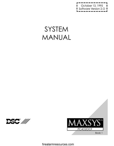 Read Dsc Maxsys Manual File Type Pdf 