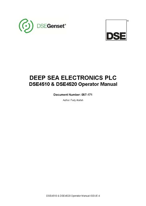 Dse4510 Dse4520 Operatorhaiwaytech Com