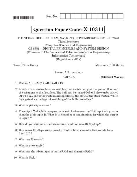 Read Dsp Question Paper For Cse Anna University 
