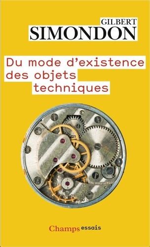 Du Mode D Existence Des Objets Techniques