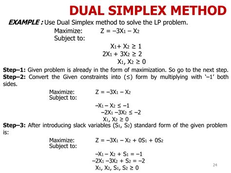 Dual Simplex Method