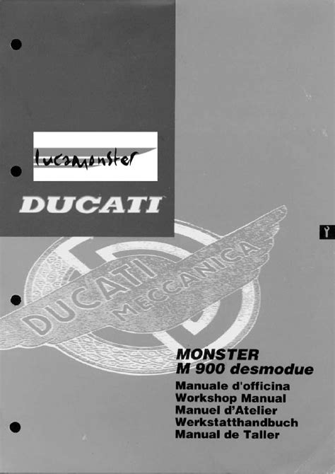 Ducati Monster 900 Workshop Service Repair Manual 9733 Oem
