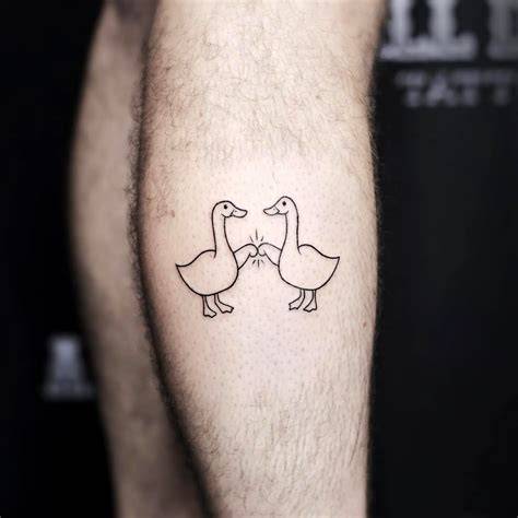 ducks web feet tatoo outline
