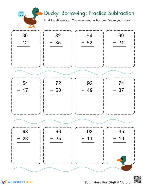 Ducky Subtraction Worksheets Teacher Worksheets Ducky Subtraction - Ducky Subtraction
