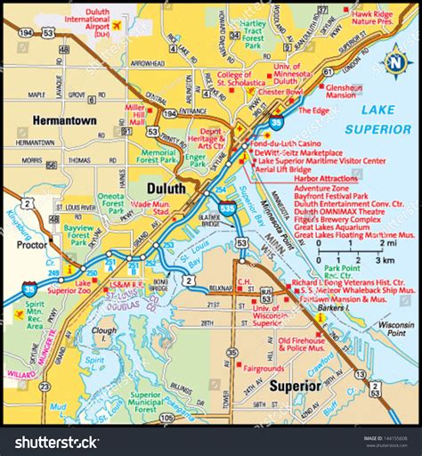 duluth minnesota map