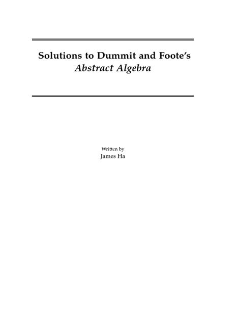 Dummit And Foote Solutions Chapter 7 Angfit