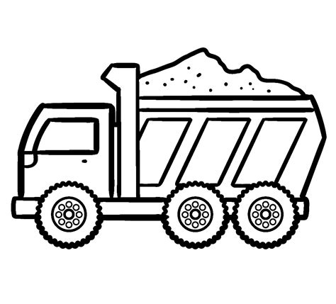 Dump Truck Coloring Pages Coloring Pages For Kids Simple Dump Truck Coloring Pages - Simple Dump Truck Coloring Pages