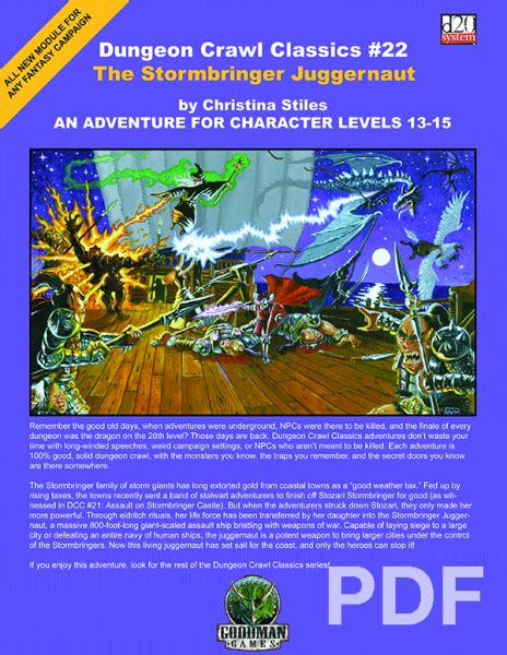 Read Online Dungeon Crawl Classics 22 The Stormbringer Juggernaut 