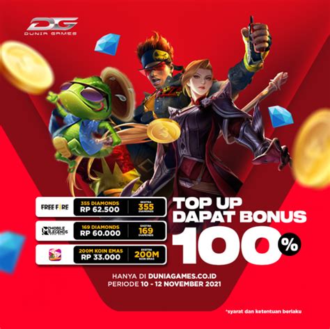 DUNIA GAMES ML TOP UP ⚔️ Dunia Games App User | Siapa mau dapetin bonus top up