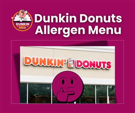 Dunkin Allergen Menu