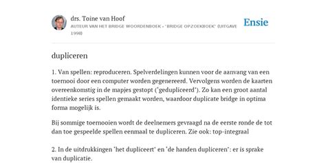 dupliceren definitie