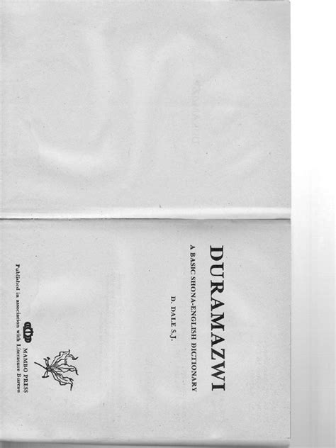 Download Duramazwi Pdf 