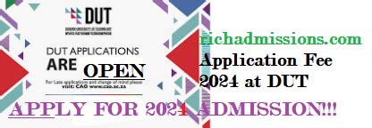 dut application form for admission 2014