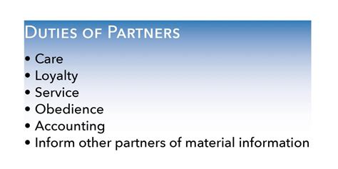 Duties Of Partners