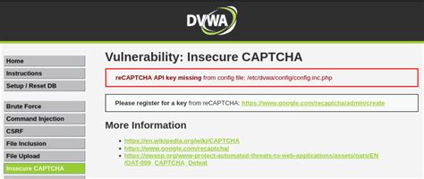 dvwa-guide-2024/Challenge 06: Insecure CAPTCHA.md at master - Github