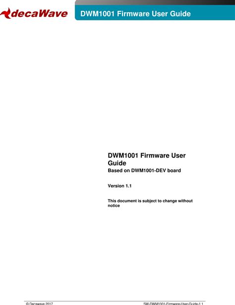 Read Online Dwm1001 Firmware Application Programming Interface Api Guide 