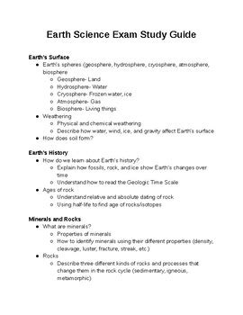 dynamic earth science study guide