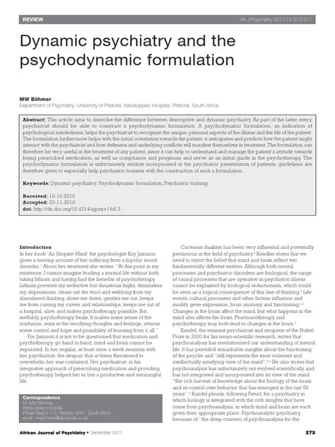 Dynamic Psychiatry