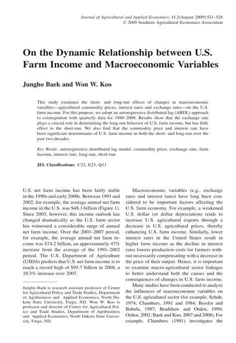 Dynamic Relationship Between Macroeconomic Variables And