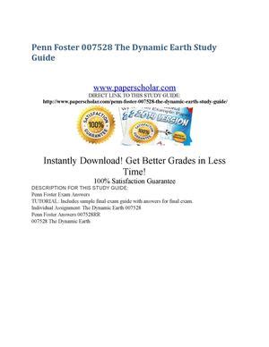 Read Dynamic Earth Study Guide 