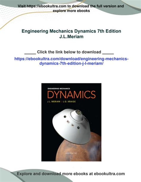 Full Download Dynamic Meriam 7Th Edition 