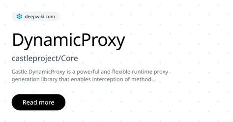 Dynamicproxy Castle Project